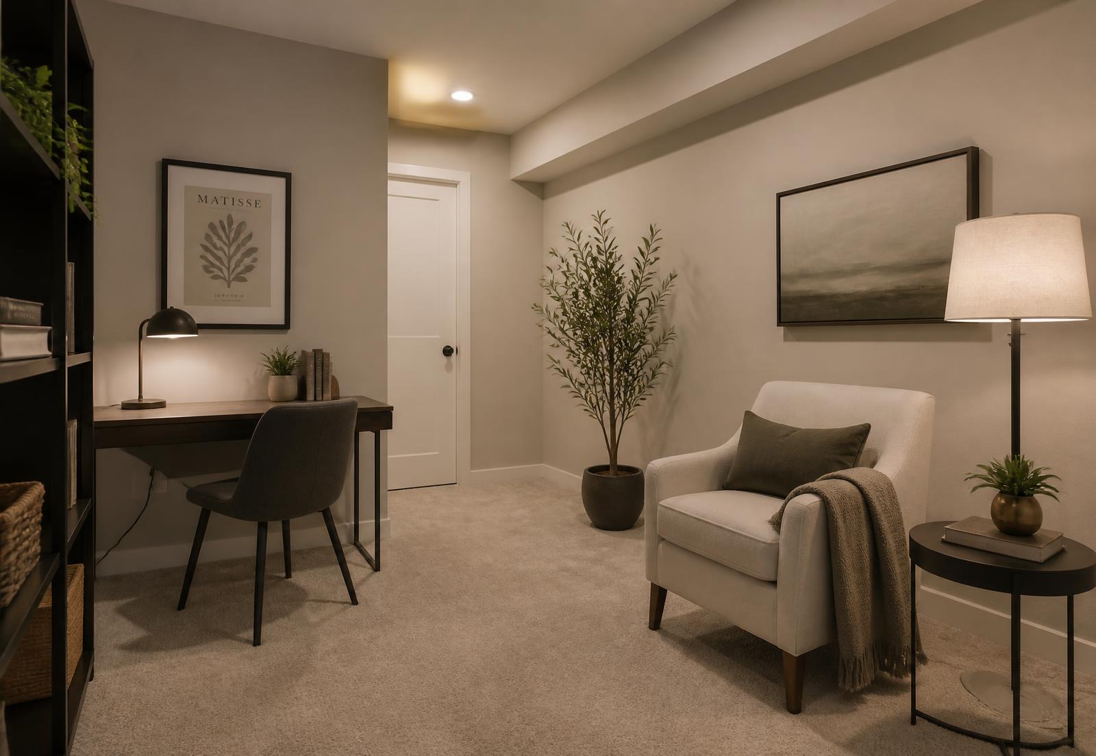 Lower level flex space